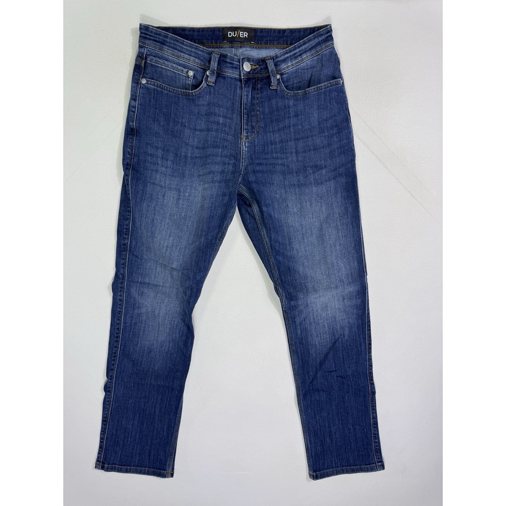 DU/ER Duer Jeans L2X Relaxed Taper Men's 30x30 Blue Denim Performance Stretch